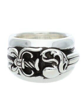 Chrome Hearts Dagger Heart Silver Ring